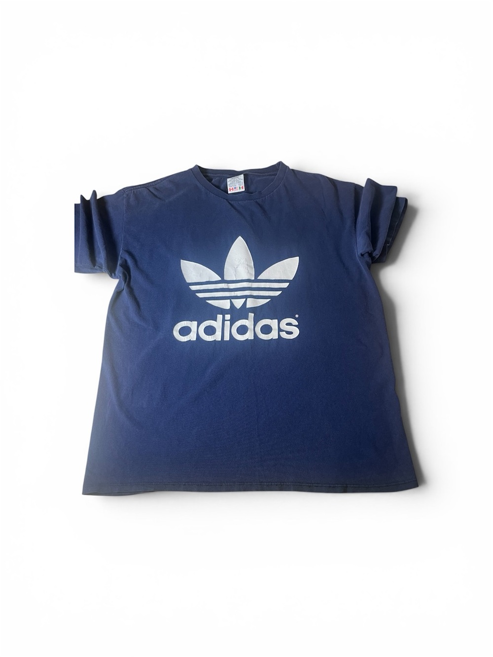 adidas Men’s Navy Blue Logo Tee (L)